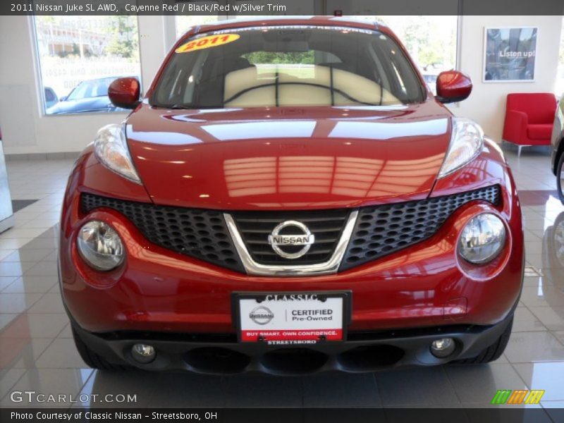 Cayenne Red / Black/Red w/Silver Trim 2011 Nissan Juke SL AWD