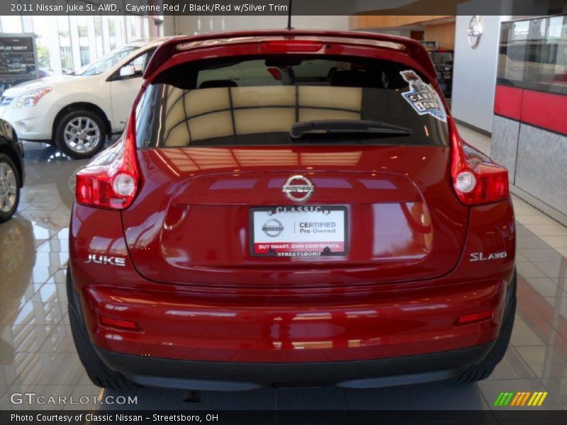 Cayenne Red / Black/Red w/Silver Trim 2011 Nissan Juke SL AWD