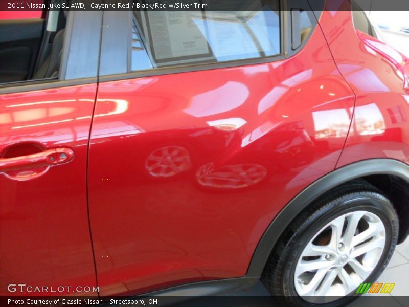 Cayenne Red / Black/Red w/Silver Trim 2011 Nissan Juke SL AWD