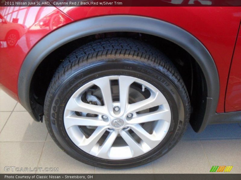 Cayenne Red / Black/Red w/Silver Trim 2011 Nissan Juke SL AWD