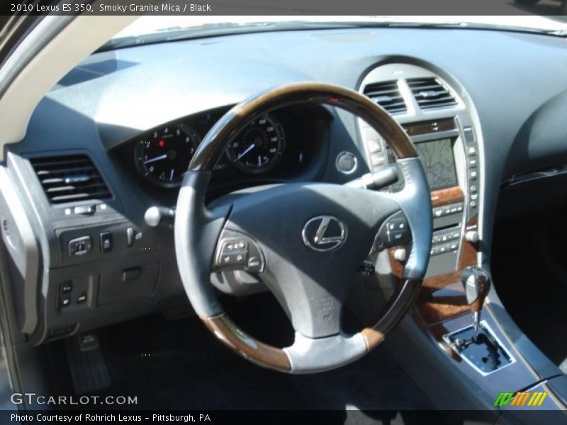 Smoky Granite Mica / Black 2010 Lexus ES 350