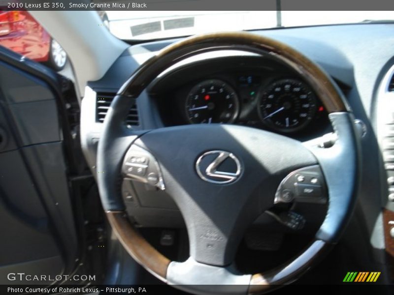 Smoky Granite Mica / Black 2010 Lexus ES 350