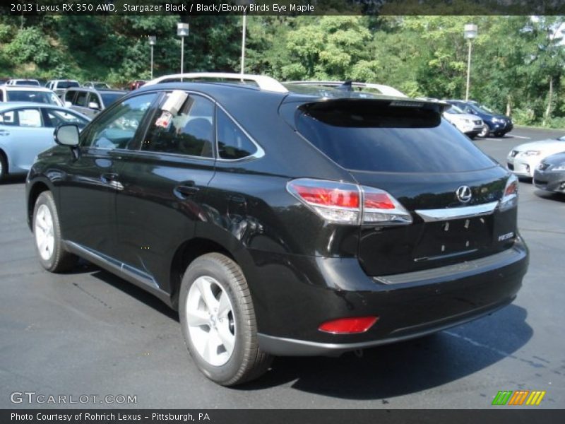 Stargazer Black / Black/Ebony Birds Eye Maple 2013 Lexus RX 350 AWD