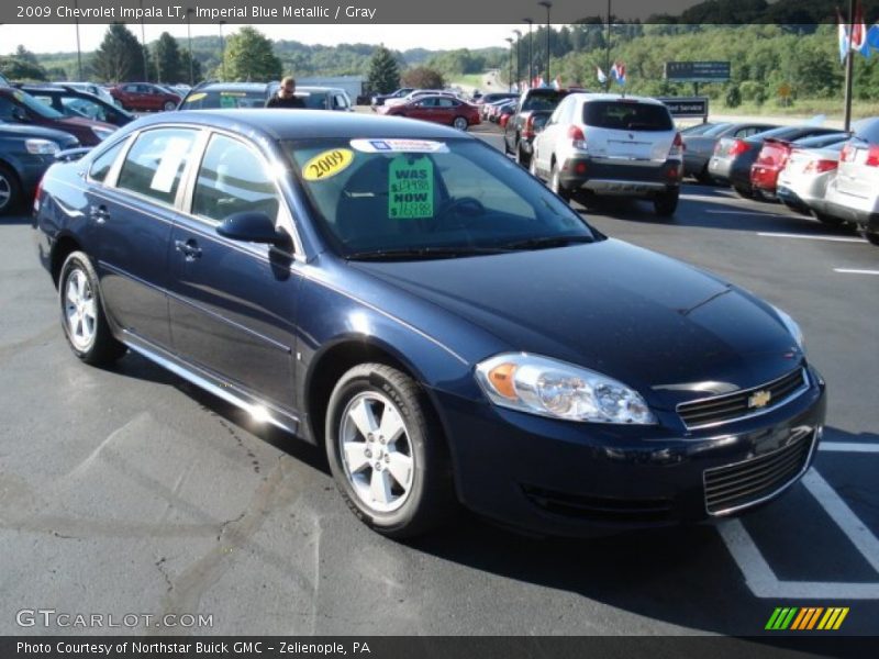 Imperial Blue Metallic / Gray 2009 Chevrolet Impala LT