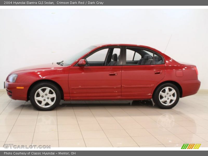 Crimson Dark Red / Dark Gray 2004 Hyundai Elantra GLS Sedan