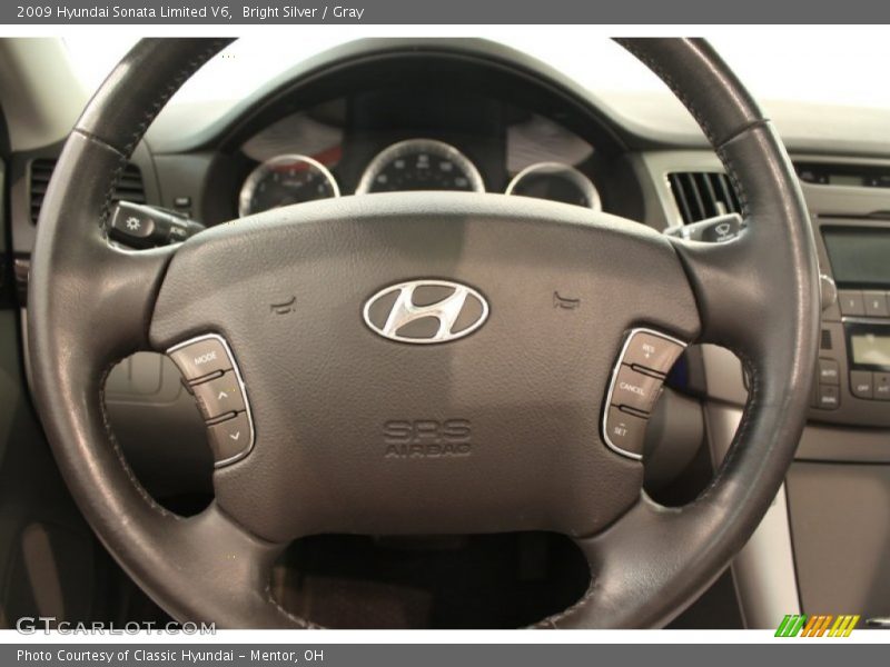 Bright Silver / Gray 2009 Hyundai Sonata Limited V6