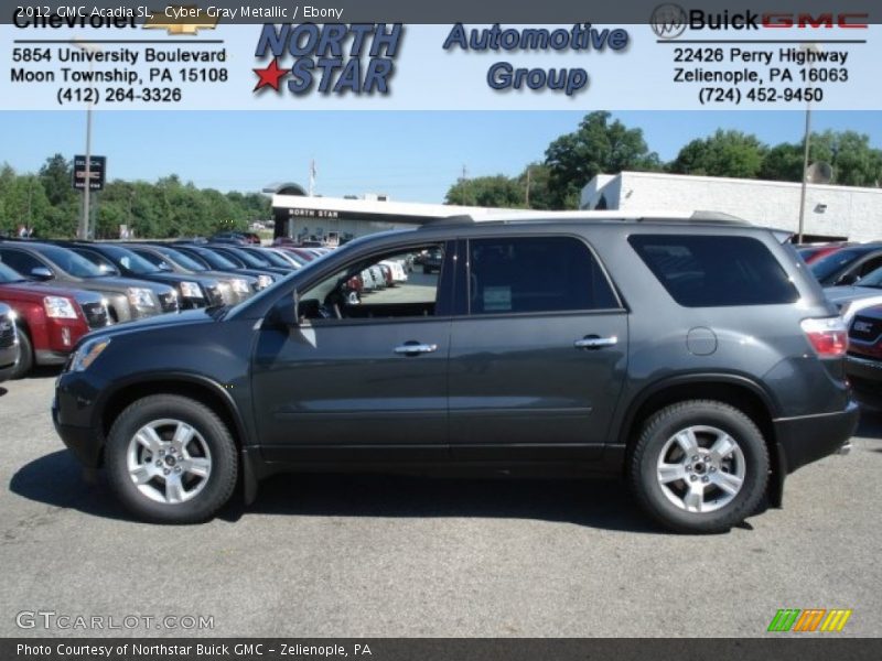 Cyber Gray Metallic / Ebony 2012 GMC Acadia SL