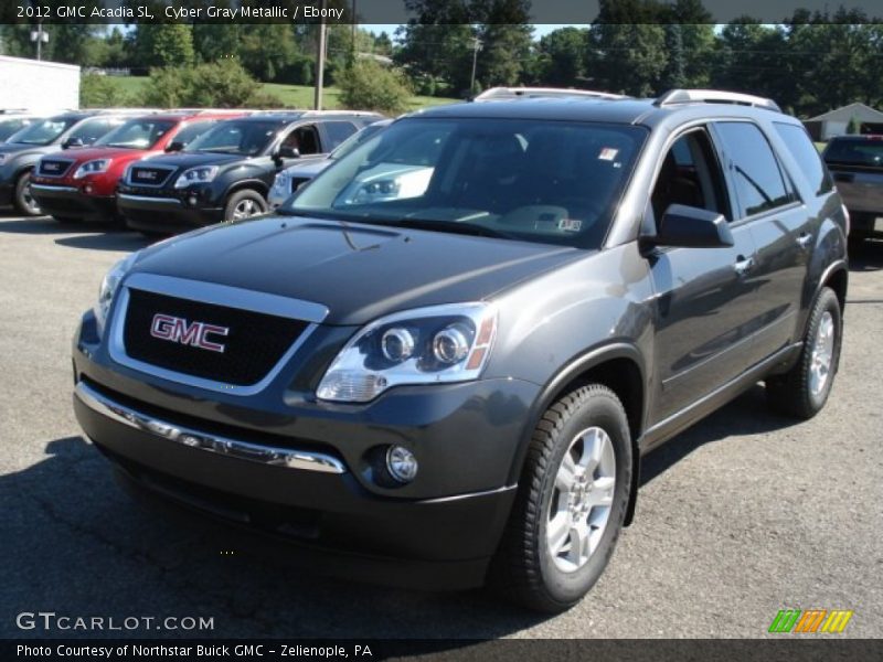 Cyber Gray Metallic / Ebony 2012 GMC Acadia SL