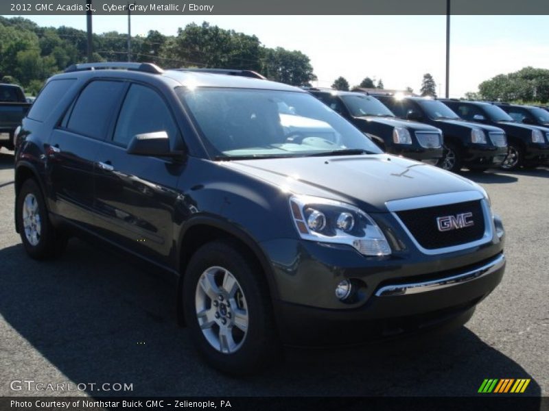 Cyber Gray Metallic / Ebony 2012 GMC Acadia SL