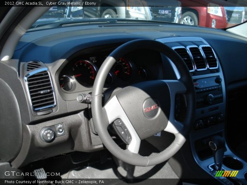 Cyber Gray Metallic / Ebony 2012 GMC Acadia SL
