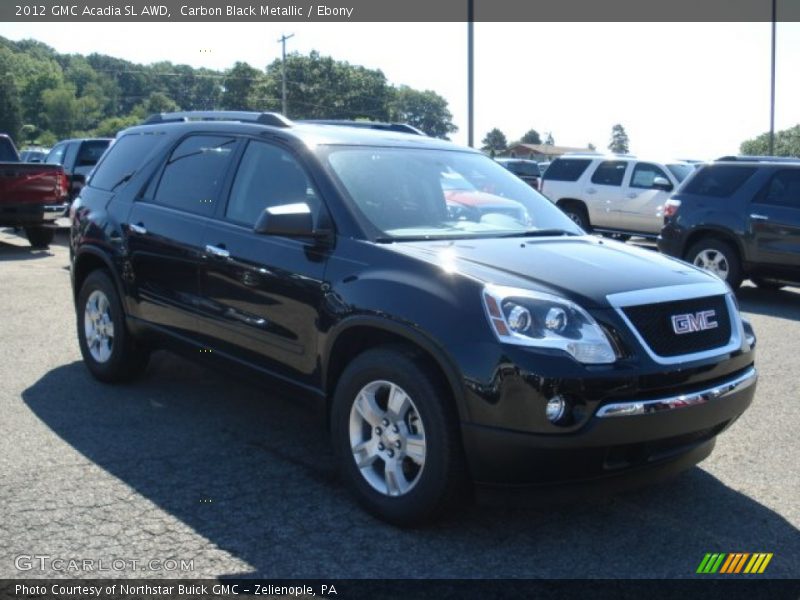 Carbon Black Metallic / Ebony 2012 GMC Acadia SL AWD