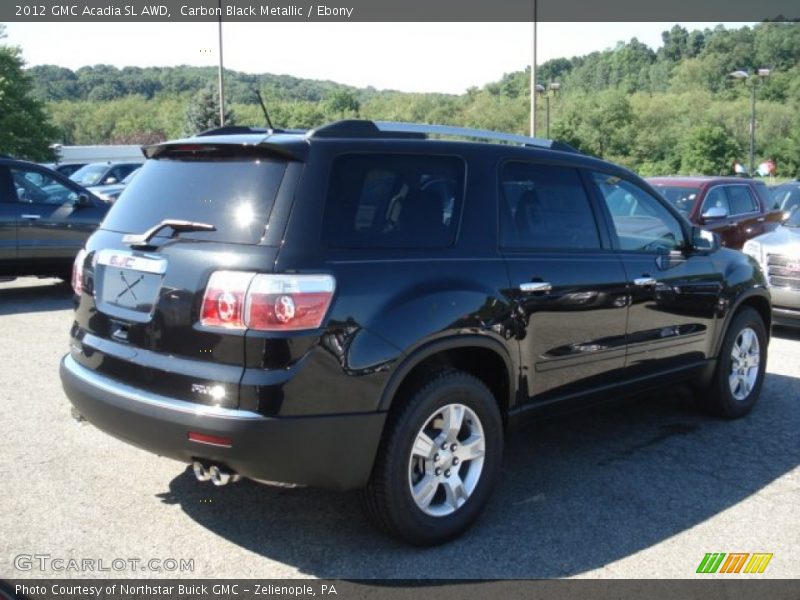 Carbon Black Metallic / Ebony 2012 GMC Acadia SL AWD