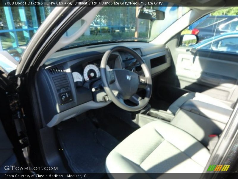 Brilliant Black / Dark Slate Gray/Medium Slate Gray 2008 Dodge Dakota ST Crew Cab 4x4