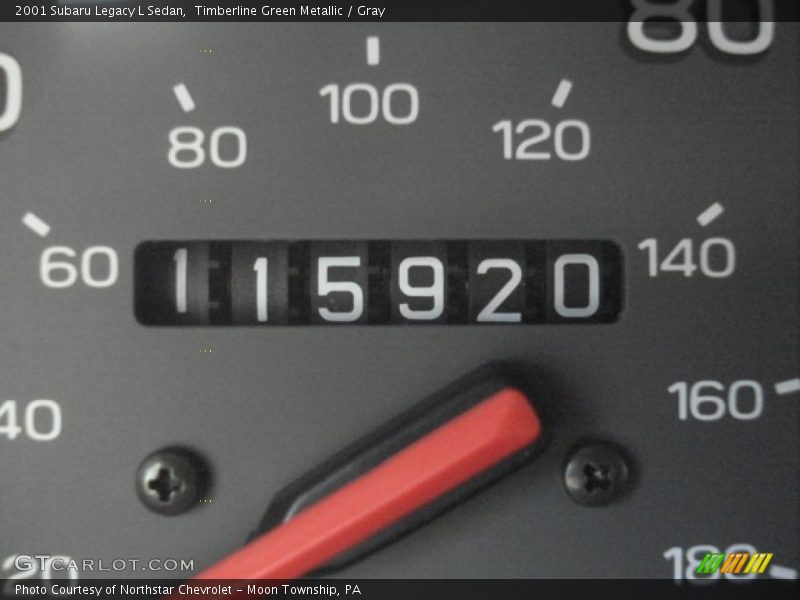 Timberline Green Metallic / Gray 2001 Subaru Legacy L Sedan