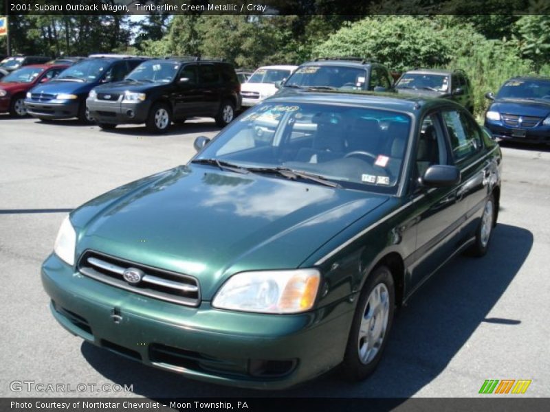 Timberline Green Metallic / Gray 2001 Subaru Outback Wagon