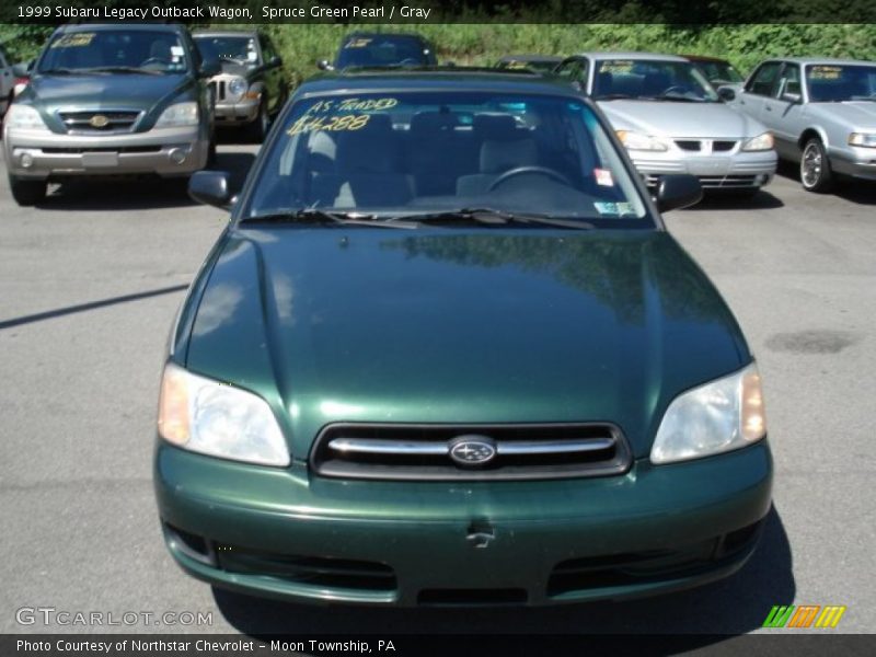 Spruce Green Pearl / Gray 1999 Subaru Legacy Outback Wagon