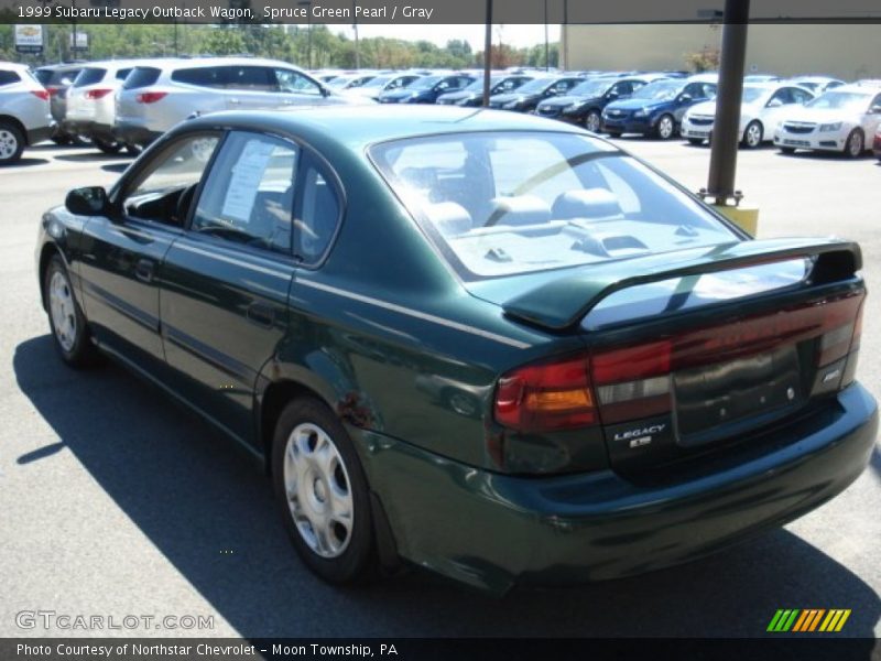 Spruce Green Pearl / Gray 1999 Subaru Legacy Outback Wagon