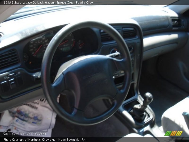 Spruce Green Pearl / Gray 1999 Subaru Legacy Outback Wagon