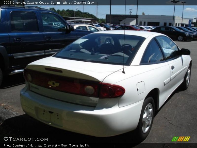 Summit White / Graphite Gray 2005 Chevrolet Cavalier Coupe