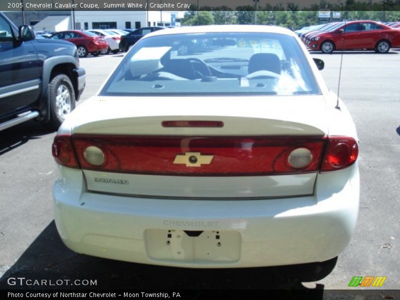 Summit White / Graphite Gray 2005 Chevrolet Cavalier Coupe