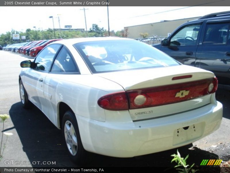 Summit White / Graphite Gray 2005 Chevrolet Cavalier Coupe