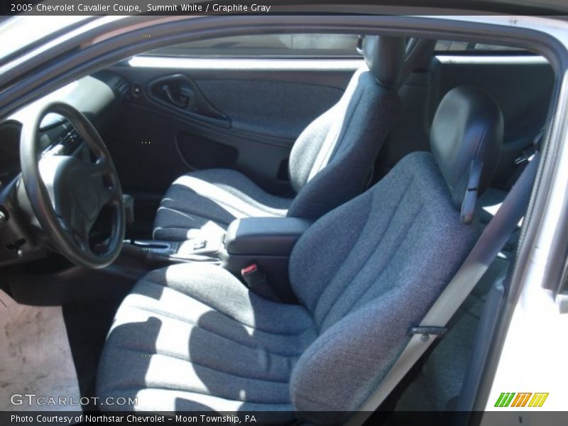 Summit White / Graphite Gray 2005 Chevrolet Cavalier Coupe