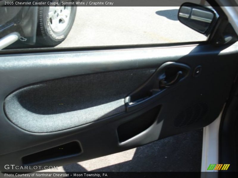 Summit White / Graphite Gray 2005 Chevrolet Cavalier Coupe