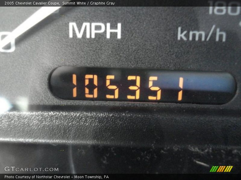 Summit White / Graphite Gray 2005 Chevrolet Cavalier Coupe