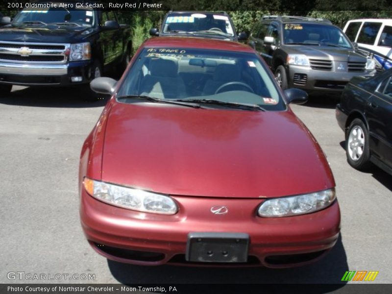 Ruby Red / Pewter 2001 Oldsmobile Alero GX Sedan