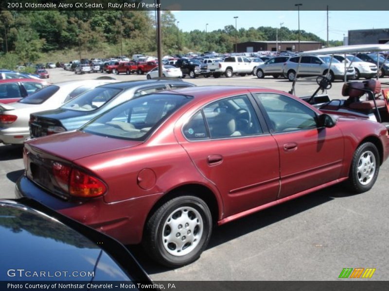 Ruby Red / Pewter 2001 Oldsmobile Alero GX Sedan
