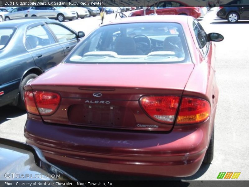 Ruby Red / Pewter 2001 Oldsmobile Alero GX Sedan