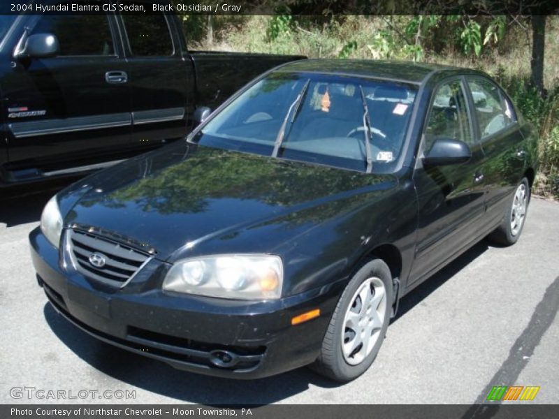 Black Obsidian / Gray 2004 Hyundai Elantra GLS Sedan