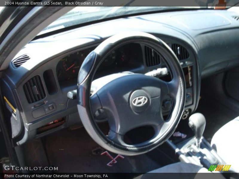 Black Obsidian / Gray 2004 Hyundai Elantra GLS Sedan
