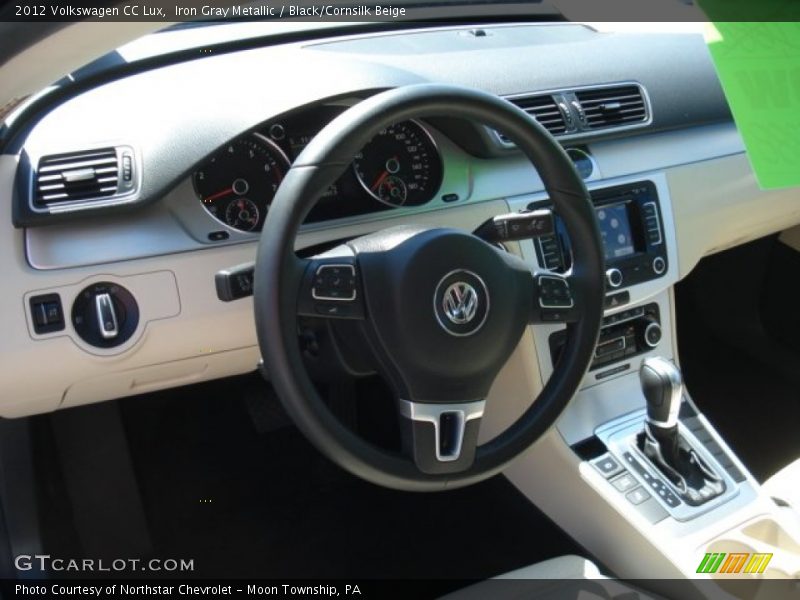 Iron Gray Metallic / Black/Cornsilk Beige 2012 Volkswagen CC Lux
