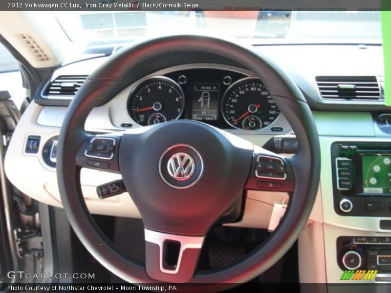 Iron Gray Metallic / Black/Cornsilk Beige 2012 Volkswagen CC Lux