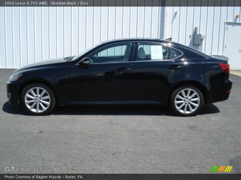 Obsidian Black / Ecru 2009 Lexus IS 250 AWD