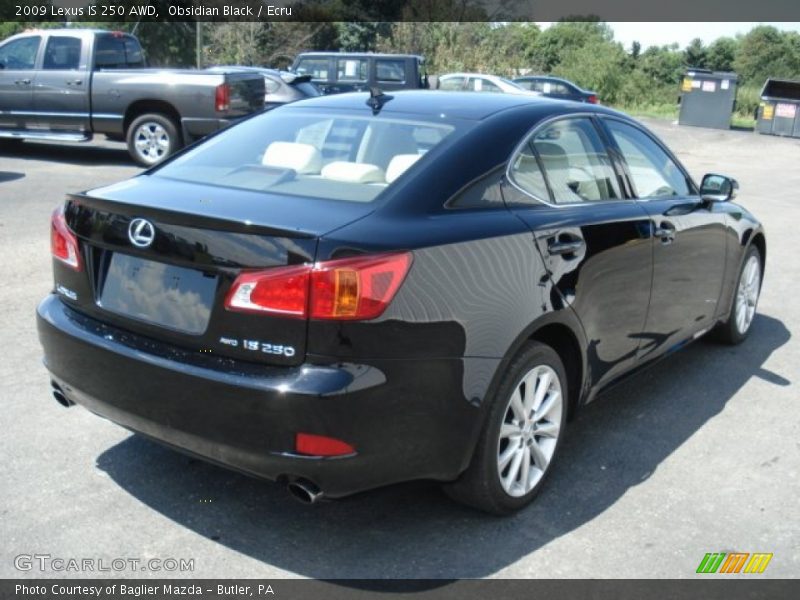 Obsidian Black / Ecru 2009 Lexus IS 250 AWD
