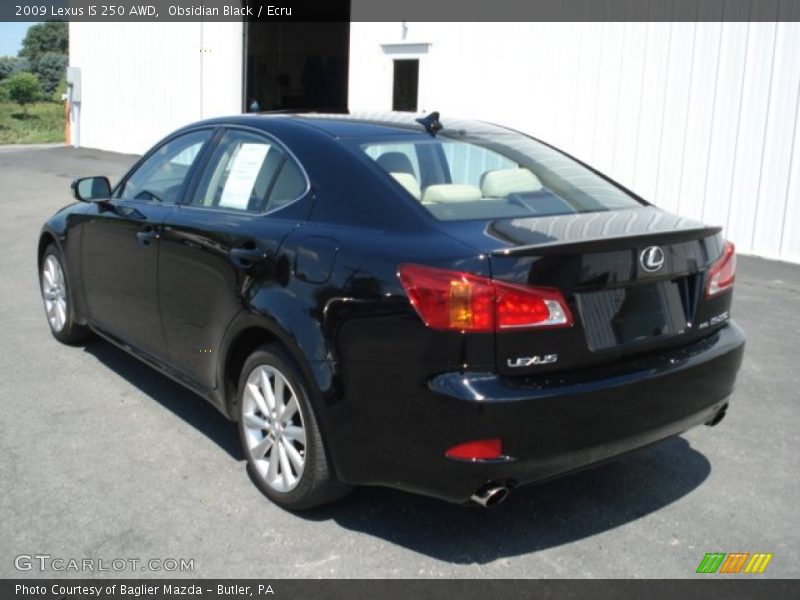 Obsidian Black / Ecru 2009 Lexus IS 250 AWD