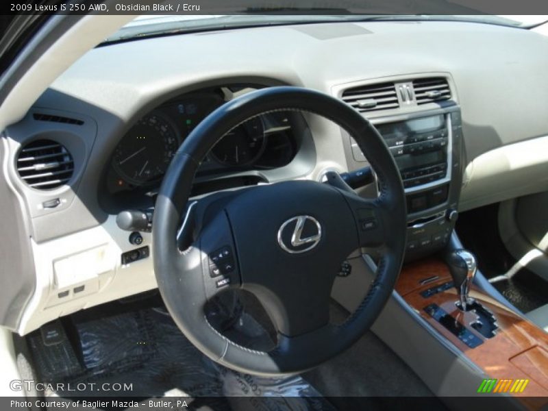 Obsidian Black / Ecru 2009 Lexus IS 250 AWD