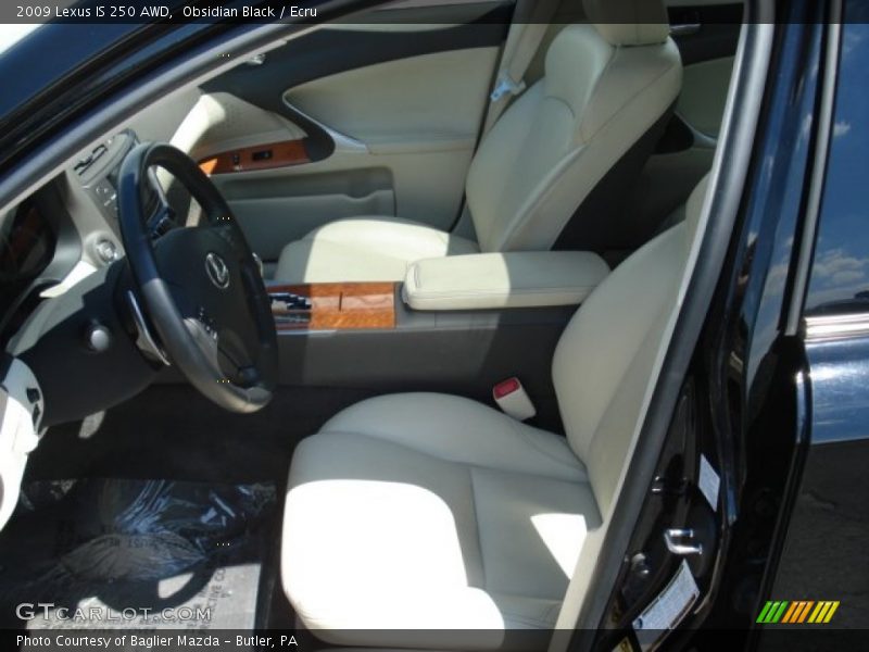 Obsidian Black / Ecru 2009 Lexus IS 250 AWD