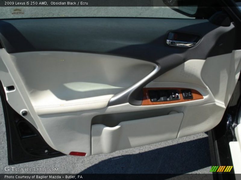 Obsidian Black / Ecru 2009 Lexus IS 250 AWD