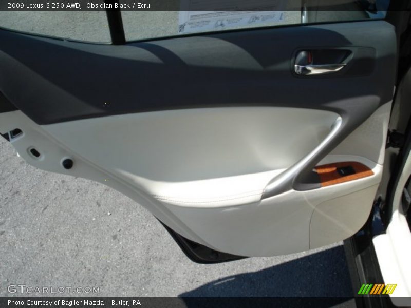 Obsidian Black / Ecru 2009 Lexus IS 250 AWD