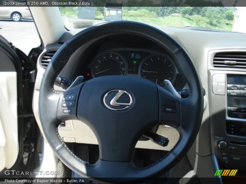 Obsidian Black / Ecru 2009 Lexus IS 250 AWD