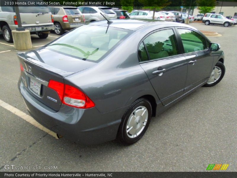 Polished Metal Metallic / Beige 2010 Honda Civic Hybrid Sedan