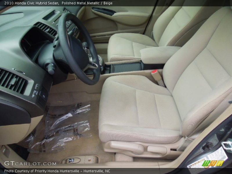 Front Seat of 2010 Civic Hybrid Sedan