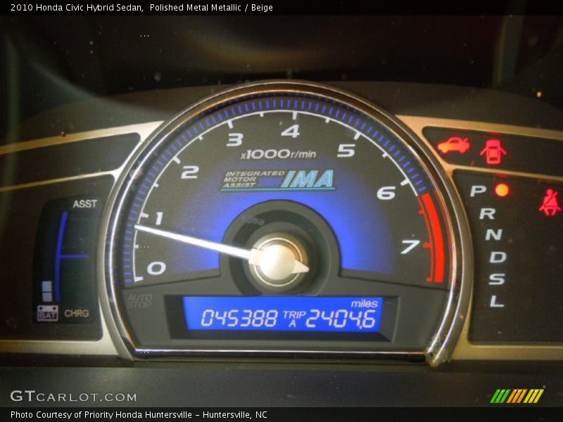 2010 Civic Hybrid Sedan Hybrid Sedan Gauges