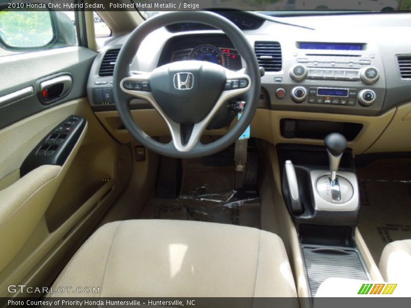 Polished Metal Metallic / Beige 2010 Honda Civic Hybrid Sedan