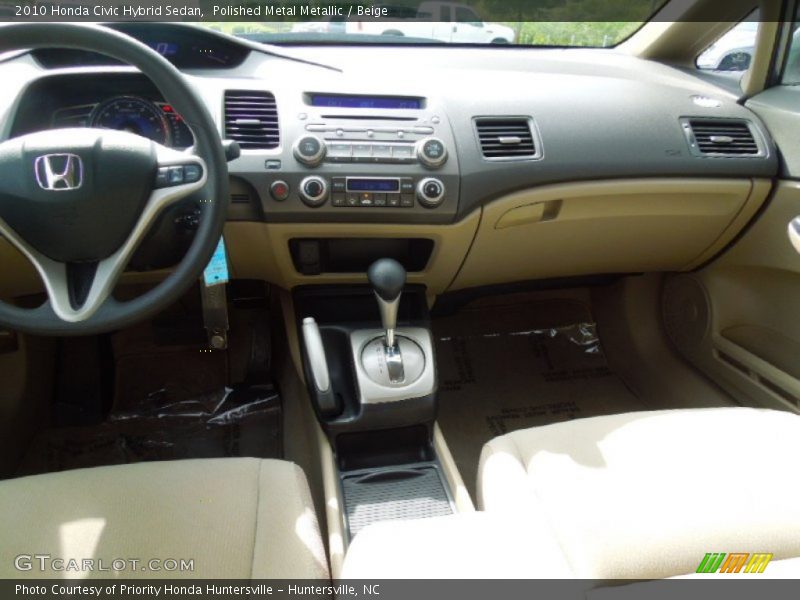 Polished Metal Metallic / Beige 2010 Honda Civic Hybrid Sedan