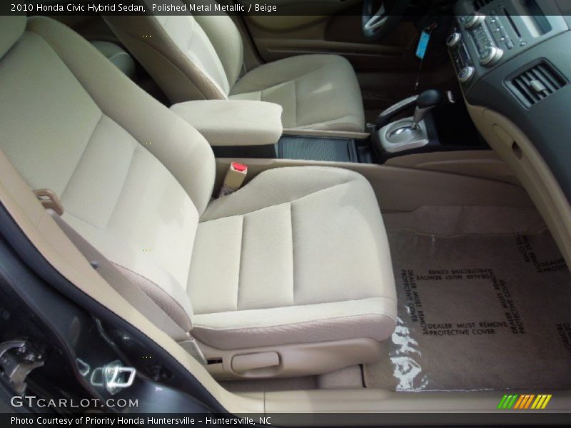 Polished Metal Metallic / Beige 2010 Honda Civic Hybrid Sedan