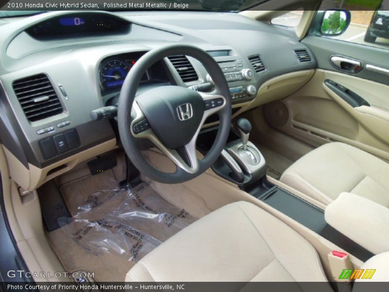 Beige Interior - 2010 Civic Hybrid Sedan 